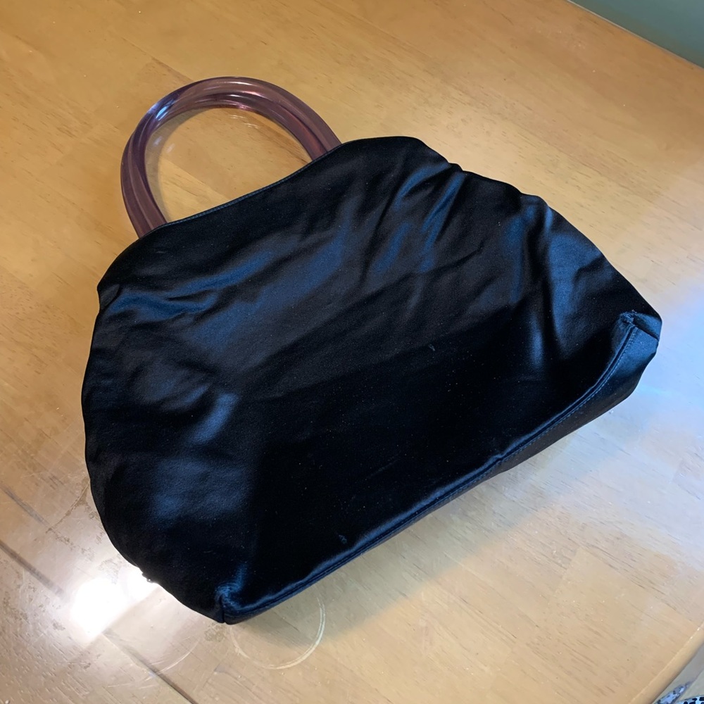 Prada Handbag Nylon Black Clear Handle